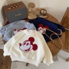 Children's hoodie 2024 fabric with sugar Winter new collection: Cute cartoon fleece hoodie for boys and girls, versatile top for babies details Picture